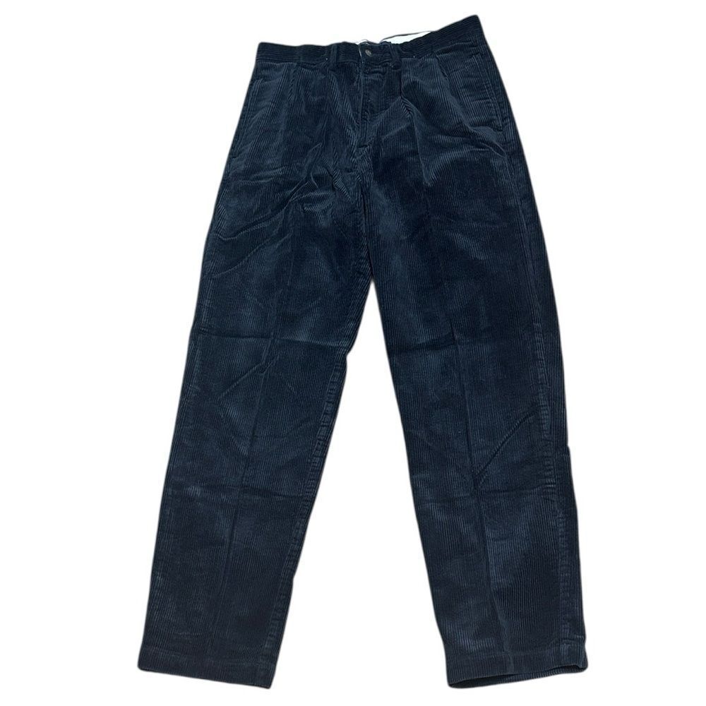Polo Ralph Lauren men’s 33/32 Andrew pants navy corduroy pleat front vintage